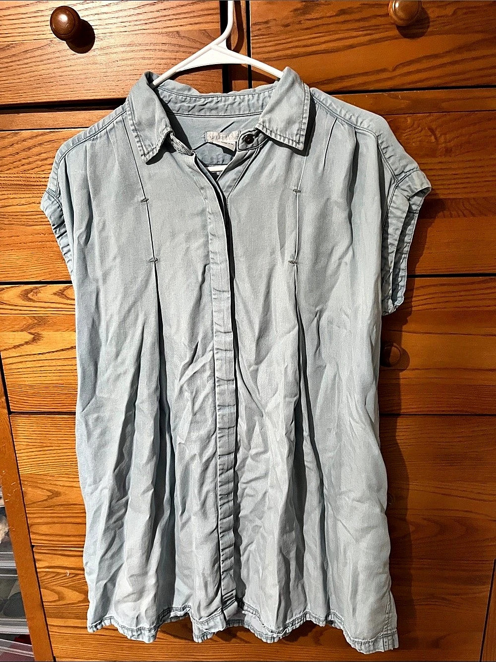 Cooperative Short Sleeve Button Down in Blue Size XS